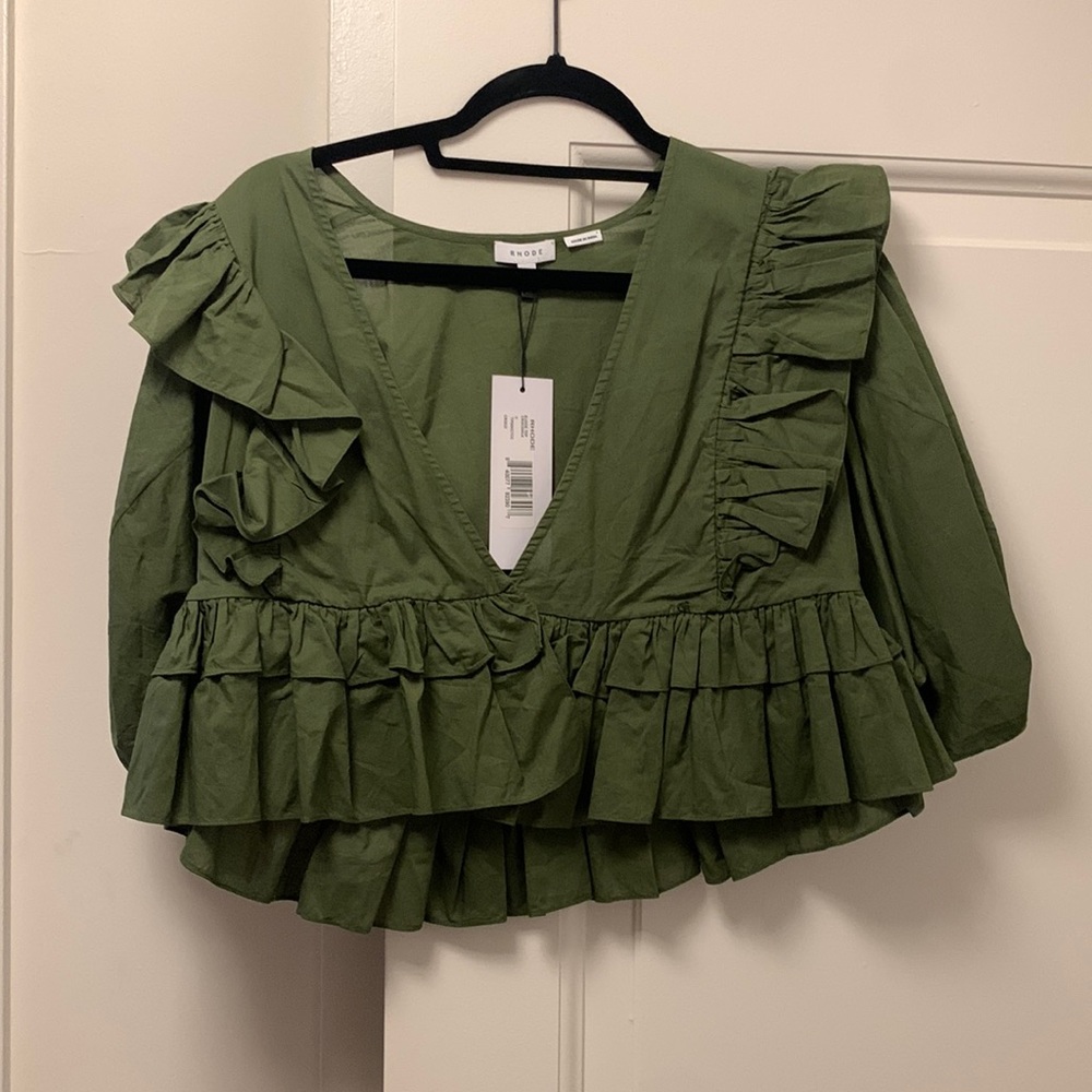 NWT Rhode Eloide Top in Crocodile